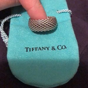Tiffany & Co sterling silver mesh ring